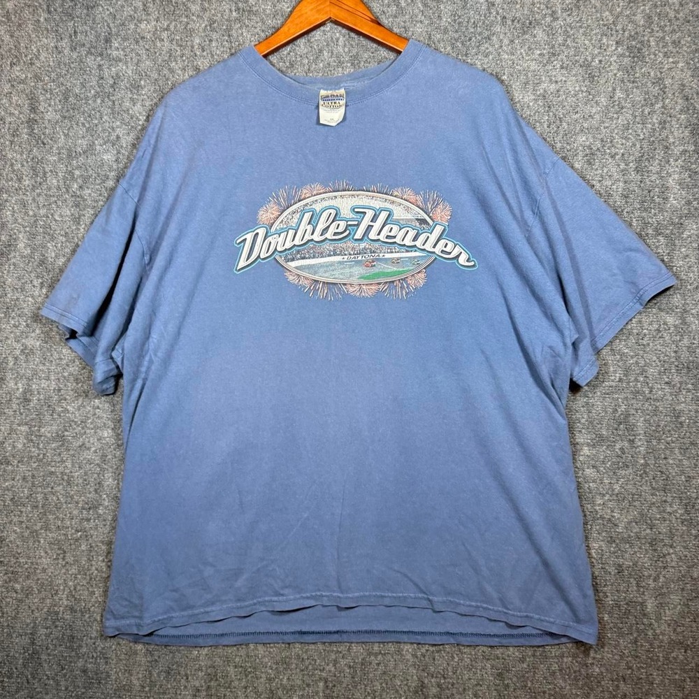 Vintage 2007 NASCAR Daytona Double Header Pepsi 400 T-Shirt Blue 2XL